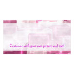 Abstract Electric Pink Box Customizable PhotoCards Photo Greeting Card