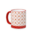 Abstract Elegant  Design with Valentine's Hears Coffee Mugs