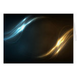 Abstract Elegant Energy Waves Greeting Card