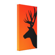 Abstract Elk Head Wrapped Canvas Print