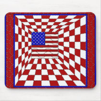 abstract embroidered look flag design mousepads