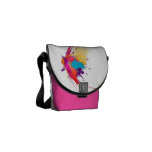 Abstract Exotic Butterfly Paint Splatters Commuter Bag