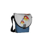 Abstract Exotic Flowers Paint Splatters Courier Bags