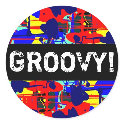 Abstract Expressionist Template (GROOVY!) Stickers by artberry