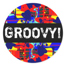 Abstract Expressionist Template (GROOVY!) stickers by artberry Abstract Expressionist Template (GROOVY!) stickers