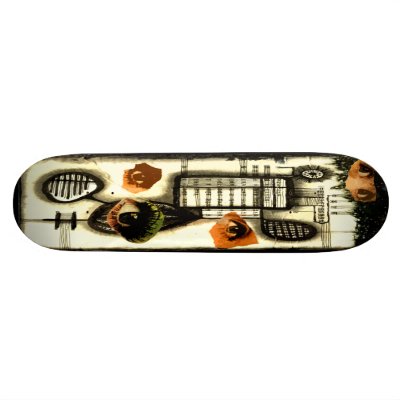 Abstract Eyes Skateboard by ottoblotto