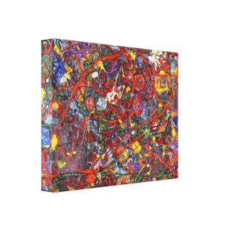 Abstract - Fabric Paint - Sanity Stretched Canvas Prints