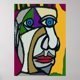 Abstract Face 12 Poster
