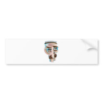 Abstract Face Bumper Stickers