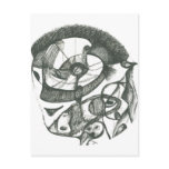 Abstract Face Postcards