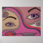 Abstract face poster