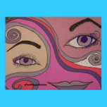 abstract face posters
