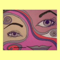abstract face posters