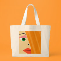 Abstract Face Tote Bag