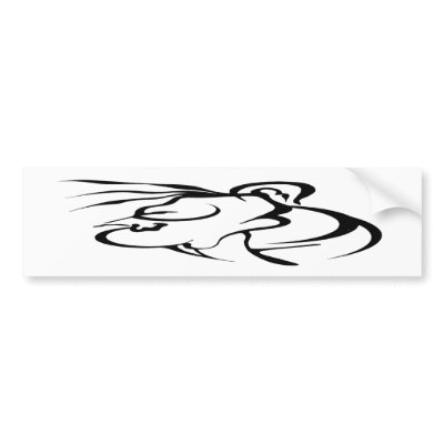 Abstract Face Tribal Tattoo Bumper Stickers by TattooTeez