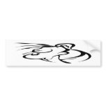 Abstract Face Tribal Tattoo bumper stickers