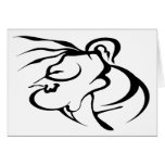 Abstract Face Tribal Tattoo Cards
