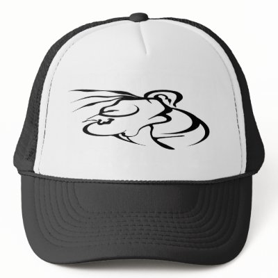 Abstract Face Tribal Tattoo Trucker Hat by TattooTeez