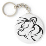 Abstract Face Tribal Tattoo Keychains