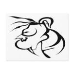 Abstract Face Tribal Tattoo Post Cards