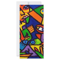 Abstract Faces 4 by Piliero rack cards