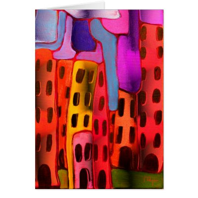 abstract favela greeting cards by nefera