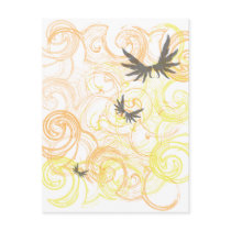Abstract Feather & Swirls Postcard