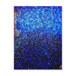 Abstract Fine Art Blue Lighthouse Painting Post Card