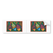 Abstract Fish Art Design Bumper Sticker