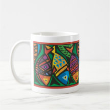 Abstract Fish Art Design Mug