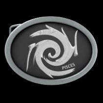 Abstract Fish Pisces Zodiac Belt Buckle 