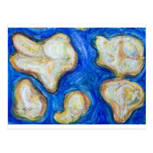 Abstract Five Continents (abstract world map ) Post Cards