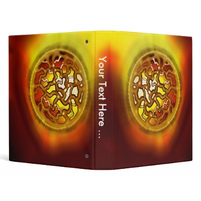 Abstract Flaming Meteor Design Vinyl Binder by mwp1969