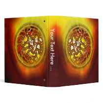 Abstract Flaming Meteor Design Vinyl Binder