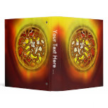 Abstract Flaming Meteor Design binders