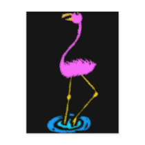 Abstract Flamingo postcards
