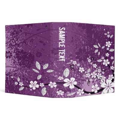 Abstract Floral Binder (Purple)