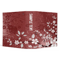Abstract Floral Binder (Red)