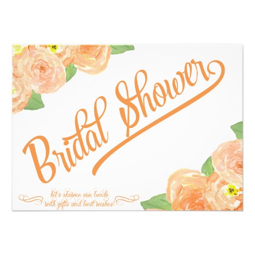 Abstract Floral Bridal Shower Invitation