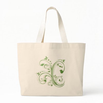 Abstract Floral Butterflies Design Bag by kittasgraphics