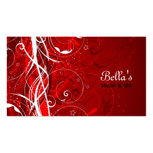 Abstract Floral Design Business Card (front side)
