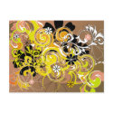 abstract floral design postcards by VioDeSign abstract floral design postcards