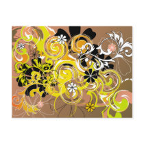 abstract floral design postcards by VioDeSign abstract floral design postcards