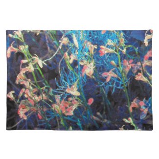 Abstract Floral Fantasy Cloth Place Mat