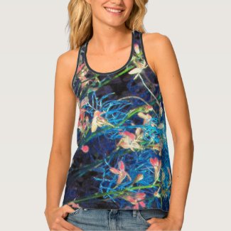 Abstract Floral Fantasy Tank Top