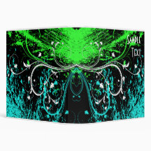 Abstract Floral Grunge Binders