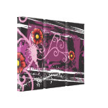 Abstract Floral Grunge Canvas Prints