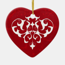 Abstract Floral Hart Ornament