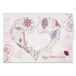 Abstract floral heart happy mother's day card