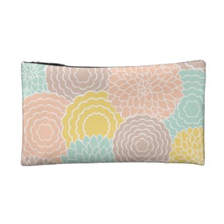 Abstract Floral Makeup Bags